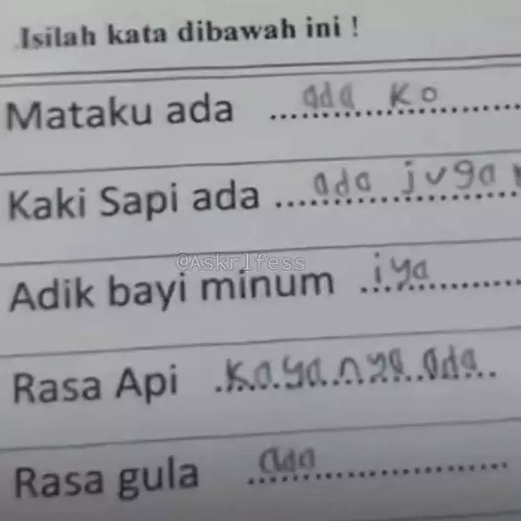 Gurunya bingung mau kasih nilai, 15 potret lucu jawaban anak SD di lembar ujian ini di luar dugaan