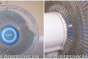 Tanpa dibongkar, trik bersihkan kipas angin cuman pakai 1 tambahan bahan dapur