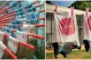 Bukan cuma baju, 11 potret kocak orang jemur benda ini nyelenehnya bikin garuk kepala