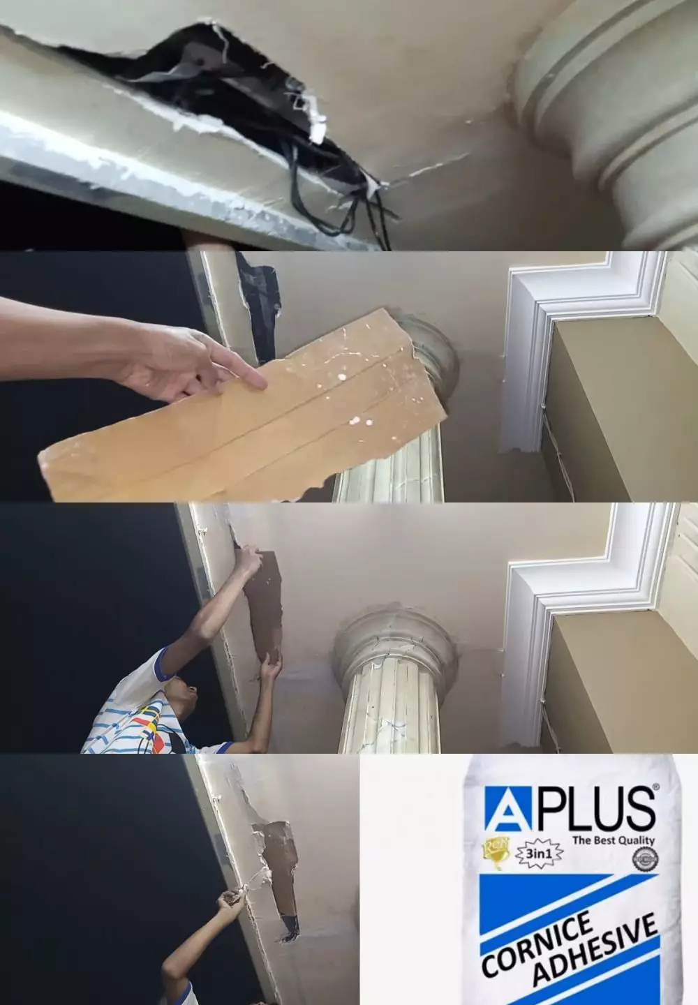 cara perbaiki plafon yang bolong andalkan satu barang bekas © berbagai sumber  cara perbaiki plafon yang bolong andalkan satu barang bekas © berbagai sumber