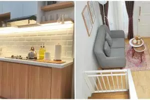 9 Potret ruang tamu menyatu dengan dapur ini antisumpek, cocok buat inspirasi dekor rumah sempit