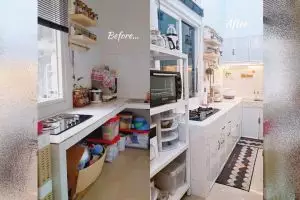 9 Potret dapur mirip gang senggol ini estetik tak bikin sumpek, cocok jadi ide dekor di rumah subsidi