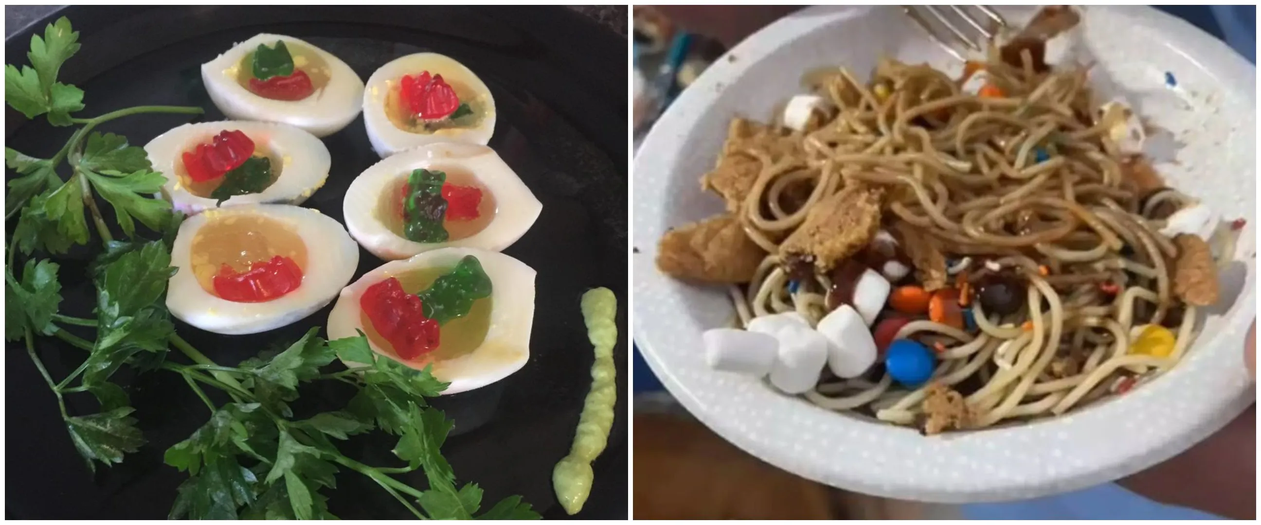 Nggak nyambung blas, 9 potret kocak kombinasi makanan sama permen ini bikin mikir dua kali buat makan