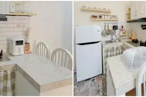 11 Potret dapur mungil rumah subsidi ini tetap estetik cuma pakai keramik, bisa jadi ide dekor simpel