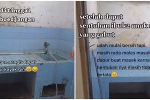 Dapur mirip kamar mayat ini awalnya tampak seram, 11 potretnya usai makeover jadi super estetik