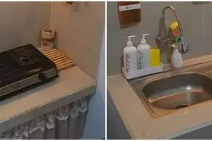 11 Potret dapur mungil tanpa kitchet set ini bikin si paling minimalis mupeng, simpel tapi mewah