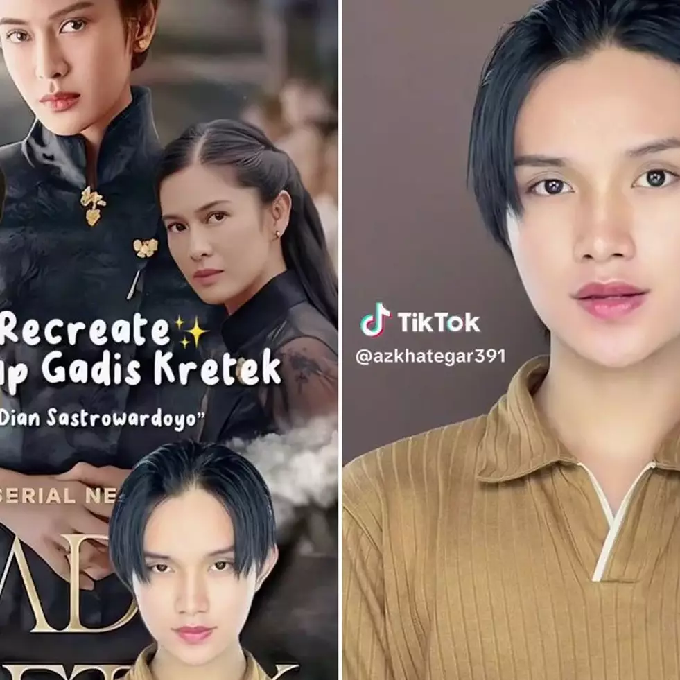 Lawan kecantikan Dian Sastro, potret pria makeup jadi Jeng Yah di Gadis Kretek ini bikin perempuan iri