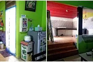 11 Potret dapur sempit direnovasi jadi semi tingkat kelihatan estetik, hasilnya terlihat lebih lapang