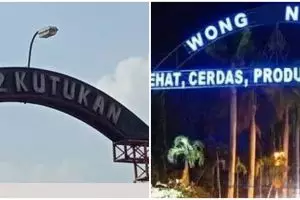 11 Potret kocak gapura ini saking nyelenehnya bikin pengguna jalan nggak mau lagi keluar rumah