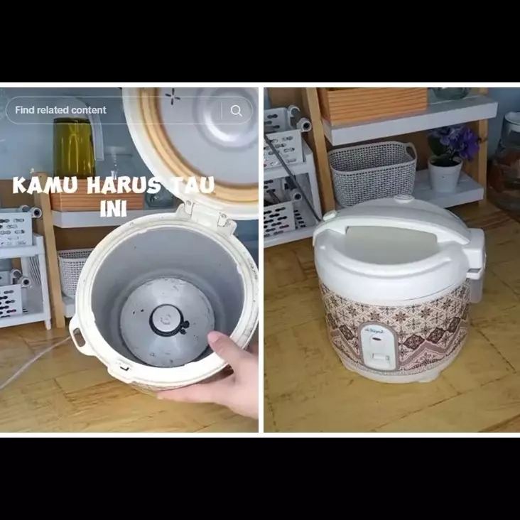 Bukan pakai sitrun atau pasta gigi, begini cara bersihkan rice cooker berkerak dengan 2 bahan dapur