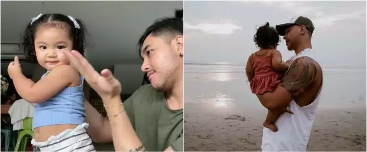 7 Momen Krisjiana si bapak macho nan garang momong anak, bikin netizen gemas dengan suami Siti Badriah