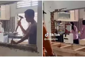 Dapur mungil ini direnovasi ala kedai makan simpel tapi mewah, 7 transformasinya bikin masak antipenat