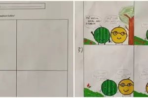 Dapat tugas gambar komik dari guru, 7 potret karya murid kelas 1 SMP ini imajinasinya di luar dugaan
