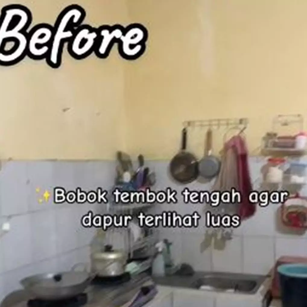 9 Potret dapur sepetak awalnya sumpek direnovasi jadi kian estetik, nuansanya lebih mewah