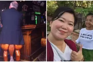 11 Potret kocak orang berkamuflase dengan benda sekitar ini perlu dilihat dua kali baru paham