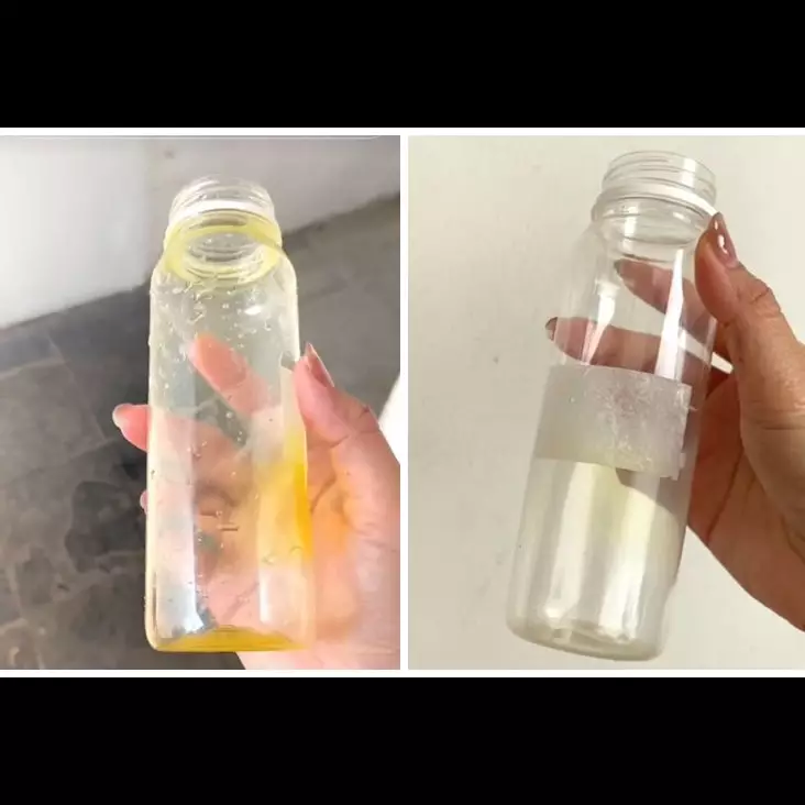 Tanpa dicuci sabun, begini cara basmi noda kunyit membandel di botol plastik modal Rp0