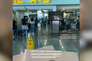 Definisi kejar ilmu sampai ke Cina, wanita ini rela nyusul dosen sampai bandara cuma untuk minta TTD