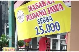 15 Potret kocak tulisan di rumah makan padang ini bikin orang yang mau makan bingung maksimal