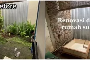 Dari outdoor jadi indoor, 11 potret dapur rumah subsidi usai di-makeover ini bikin semangat masak