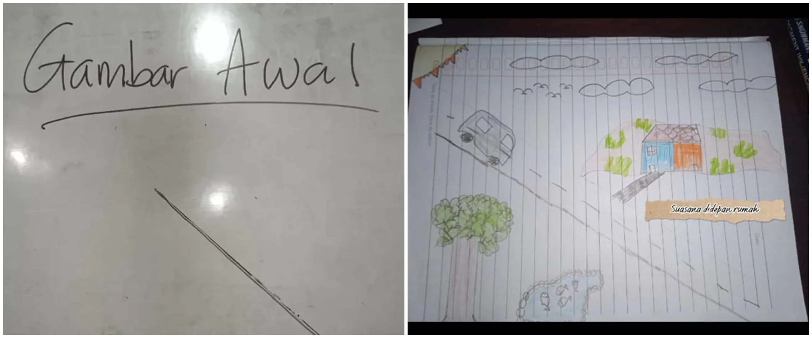 Disuruh gambar dari garis miring oleh guru, 11 karya murid kelas 5 SD ini mindblowing abis