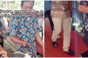 Momen keluarga bawa seserahan di nikahan ini bikin melongo sekaligus takjub, antimainstream abis