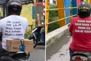 20 Potret kocak tulisan di belakang baju ini bikin nyengir kuda, masalah hidupnya apa sih?