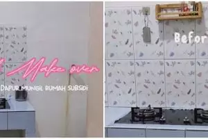 10 Potret dapur rumah subsidi tanpa kitchen set ini minimalis & estetik, solusi dekor cantik antiribet