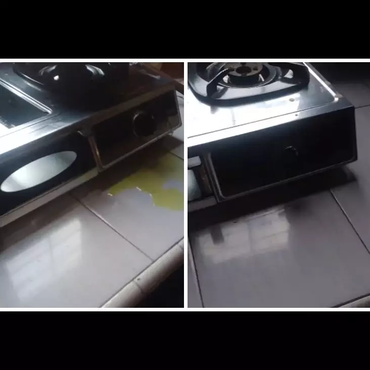 Tanpa tisu, ini trik bersihkan tumpahan minyak di keramik dapur pakai 1 bahan sederhana
