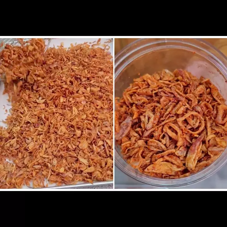 Bukan ditambah tepung beras atau cuka, ini trik goreng bawang merah agar renyah hingga 1 bulan