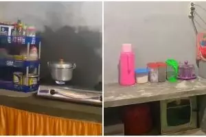 Dapur ukuran 2x1 meter ini di-makeover jadi estetik cuma modal Rp 100 ribuan, intip 11 potretnya