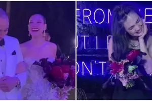 Didoakan menyusul ke pelaminan, momen 7 seleb dapat lemparan buket bunga pengantin ini curi perhatian