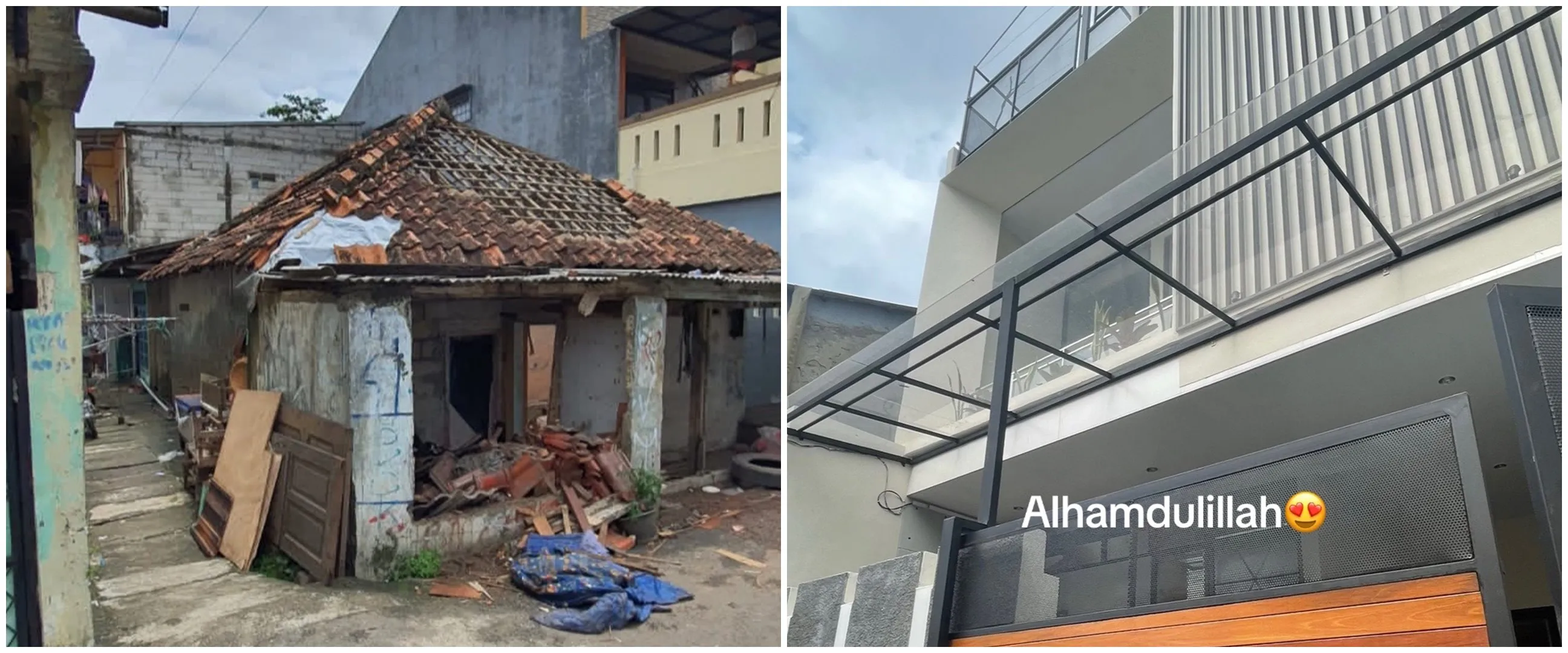 Bangunan rusak jadi rumah gedong, 11 potret hunian tengah kota ini perubahannya bak langit dan bumi
