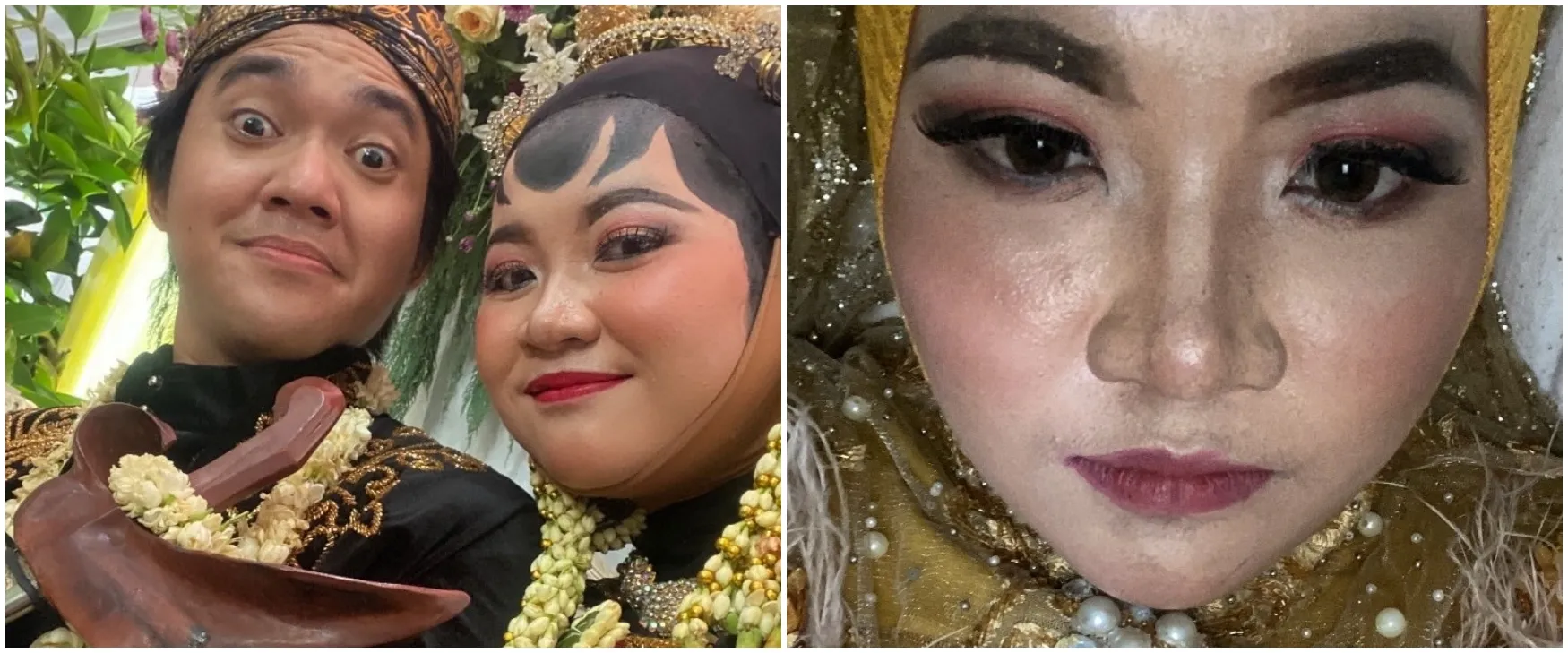 11 Potret makeup pengantin gagal pilihan mertua ini bikin si mantu terkekeh, ada riasan ala Jin Sarimi