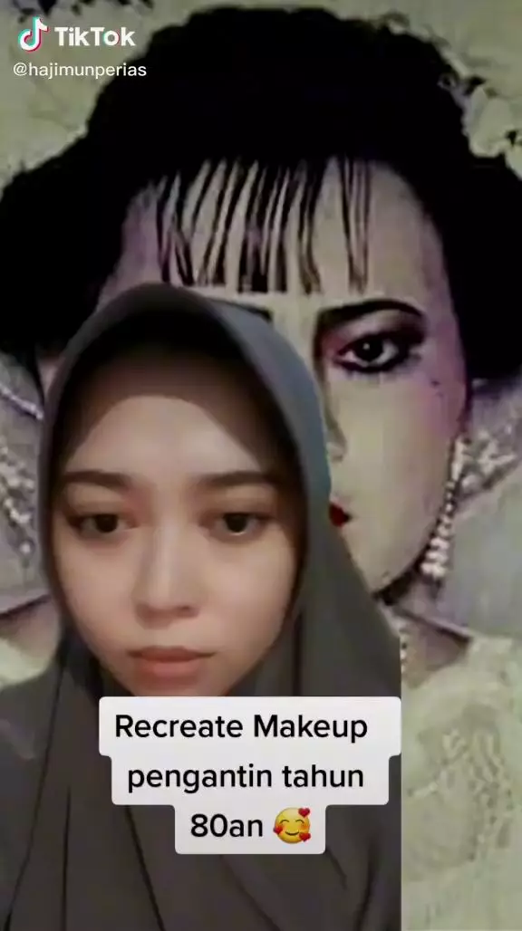 recreate makeup 80an © TikTok