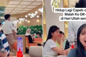 Pede berujung malu, wanita ini mengira karyawan cafe merayakan ulang tahunnya padahal salah orang