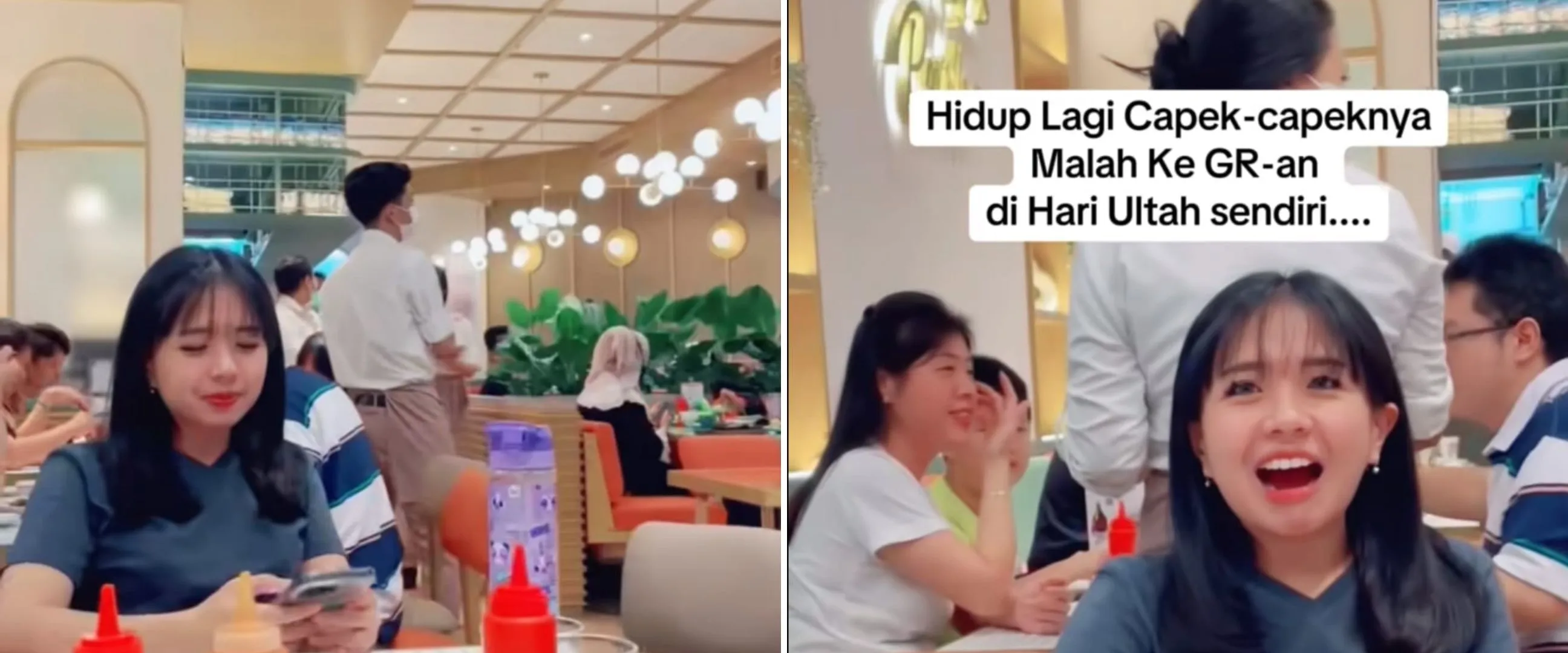 Pede berujung malu, wanita ini mengira karyawan cafe merayakan ulang tahunnya padahal salah orang