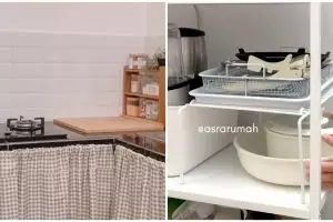Biarpun minim dekorasi, 11 potret dapur mungil tanpa kitchen set ini estetik idaman ibu-ibu antiribet