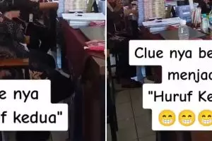 Teka-teki huruf kedua dan ketiga ini butuh beberapa menit baru paham, pertanyaannya menjebak