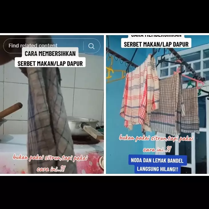Tanpa sitrun dan baking soda, ini trik mencuci lap dapur dekil berminyak agar kesat lagi pakai 3 bahan