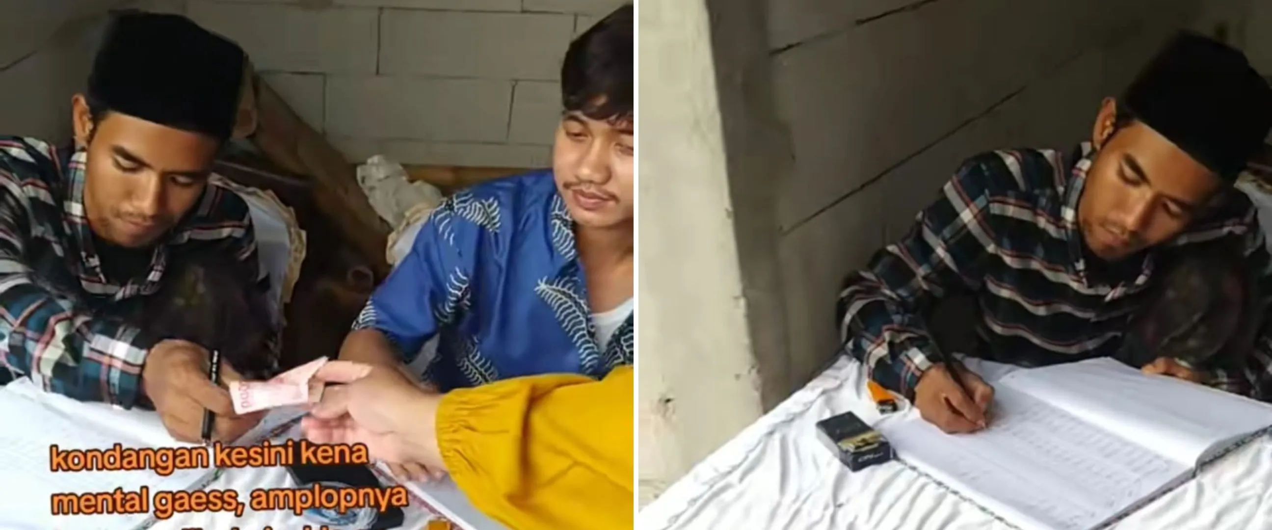 Momen kondangan bikin deg-degan, amplop tamu undangan langsung dibuka dan dicatet di depan mata