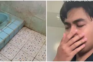 Penampakan tata letak jamban nyeleneh ini jatuhnya bikin repot pas mau buang hajat
