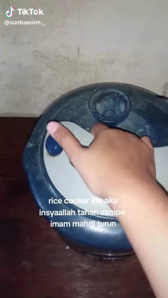 Rice cooker rusak masih dipakai © TikTok Rice cooker rusak masih dipakai © TikTok