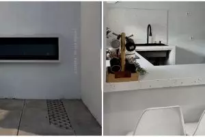 Dikira pakai marmer jutaan ternyata cuma cor-coran, 9 potret dapur makan terbuka ini bikin mupeng