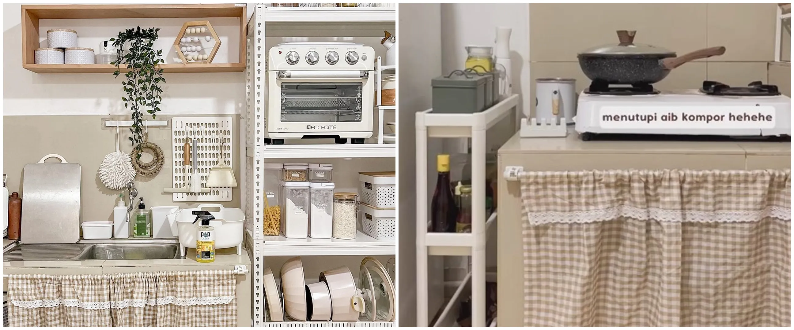 Antisumpek tanpa kitchen set, 11 potret dapur ini penataannya cocok buat tempat masak penuh barang