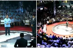 Format panggung debat pertama capres 2024 bikin warganet salah fokus, mirip saat ujian lisan