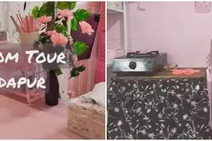 9 Potret dapur rumah kontrakan serba pink tak kalah estetik dari rumah subsidi, cantik meski simpel