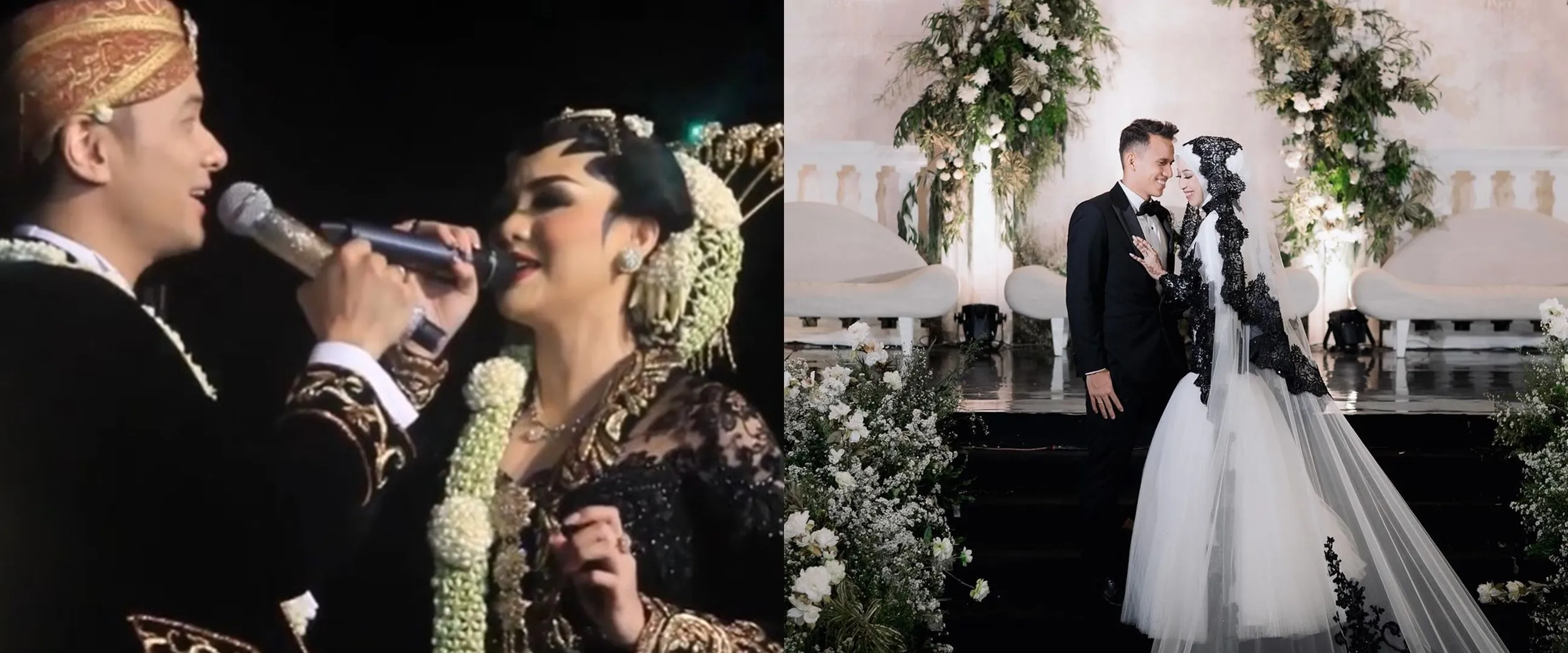 Tampil beda saat nikah, potret 7 seleb menikah pakai busana nuansa hitam ini anggun dan elegan