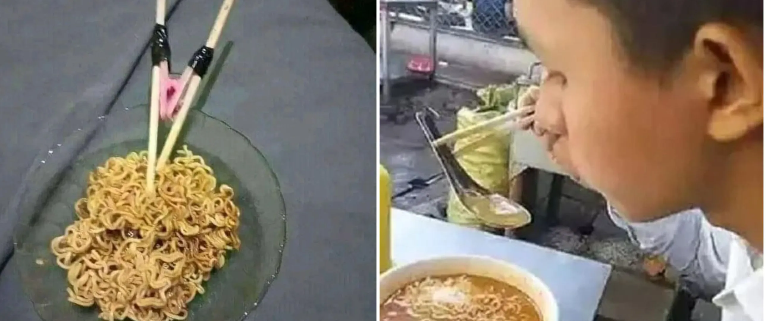 11 Potret kocak orang pakai sumpit ini bikin nggak habis pikir, ada-ada aja idenya