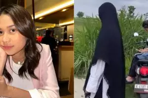 Momen 10 seleb mudik ke kampung halaman sang suami, Azizah Salsa didampingi pengawal main ke sawah