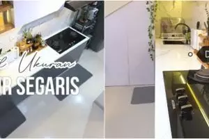 9 Potret dapur segaris di kolong tangga ini estetiknya manjakan mata, bisa jadi ide dekor rumah sempit